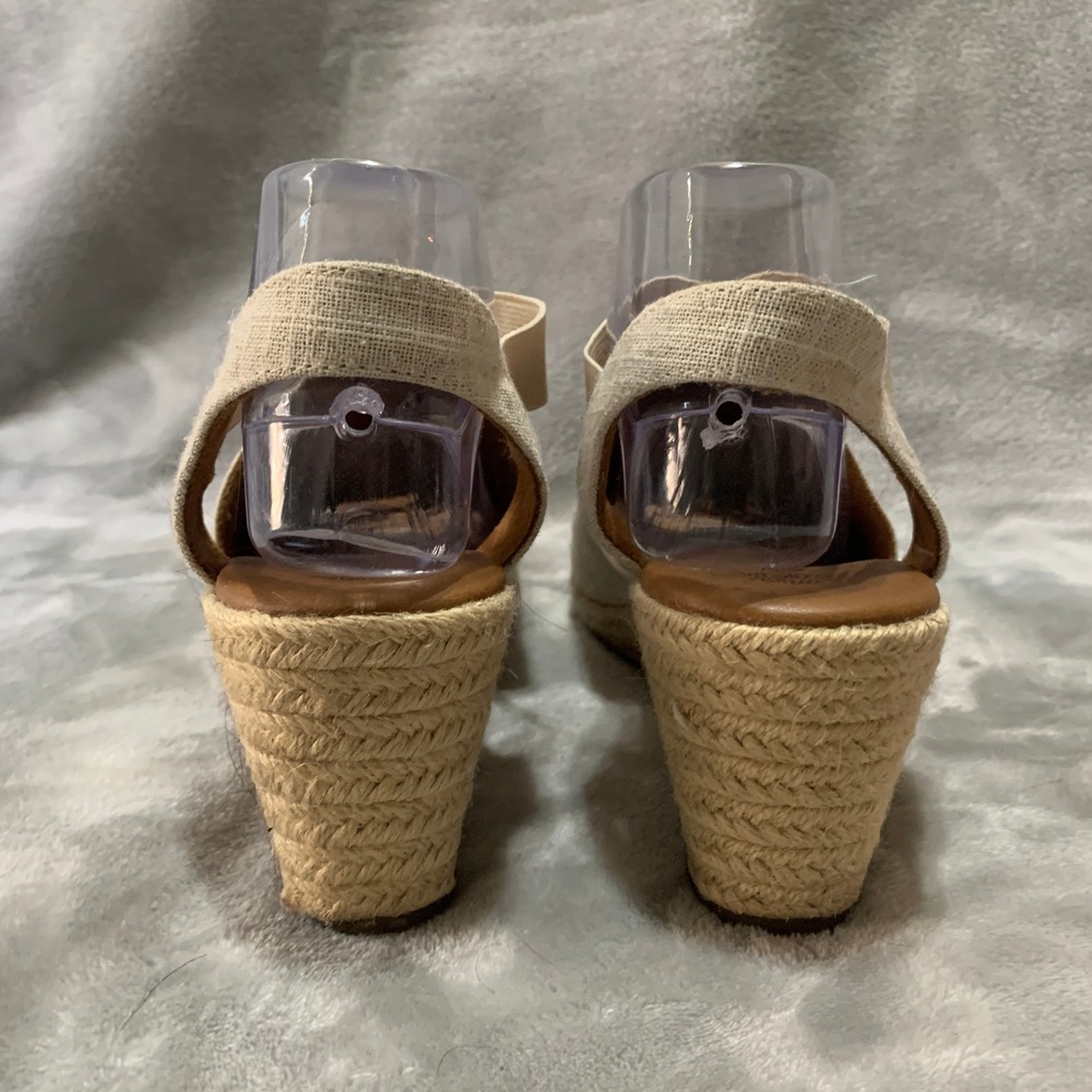 Sonoma Womens Vitalize Beige Espadrille Wedge Sandals 8.5 M Boho Resort Flaw - Picture 9 of 16